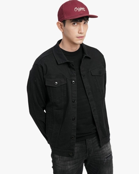 TEXTURED DENIM JACKET LIMITED EDITION - Black | ZARA United States