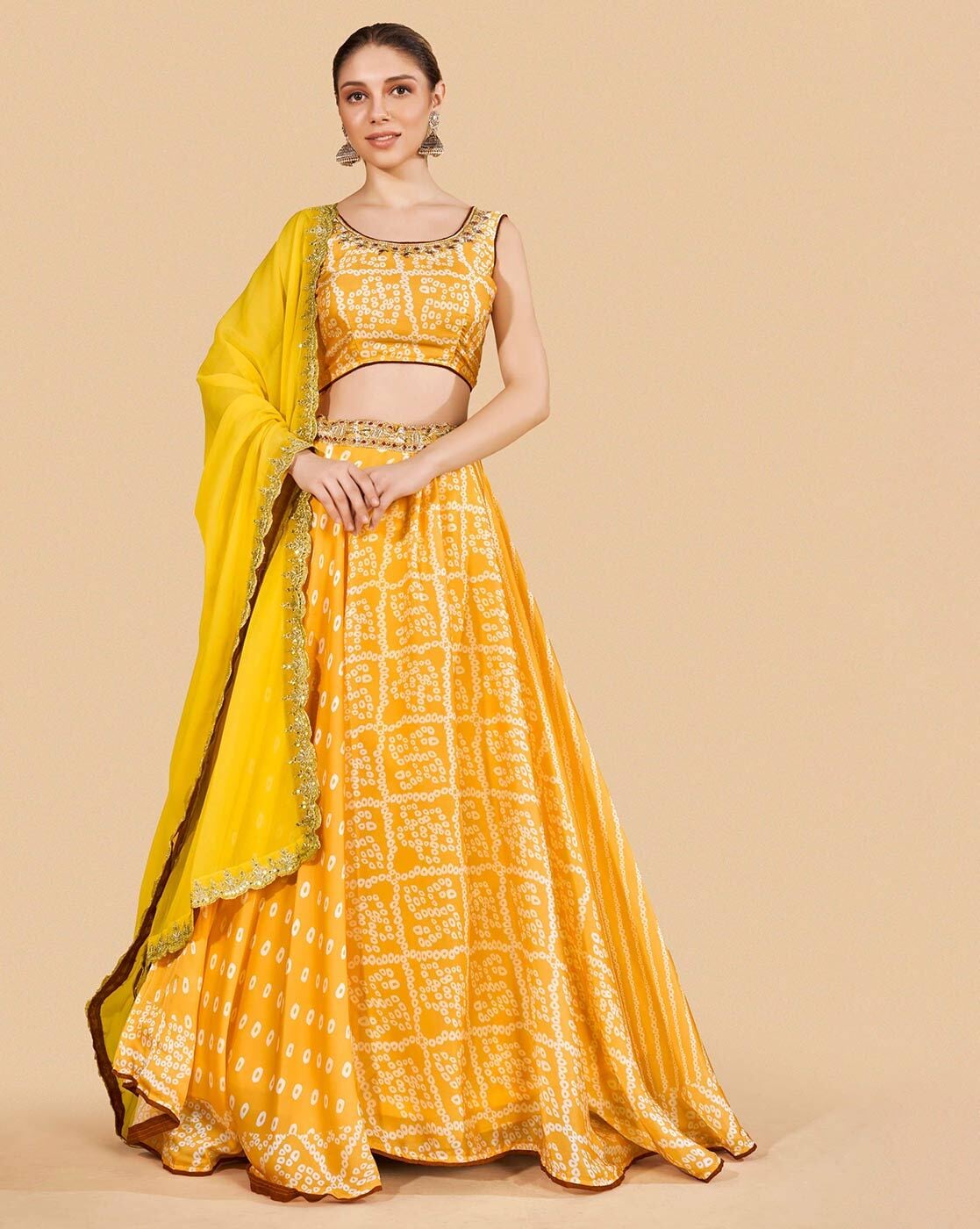 Buy Yellow Lehenga Choli Sets for Women by FUSIONIC Online | Ajio.com