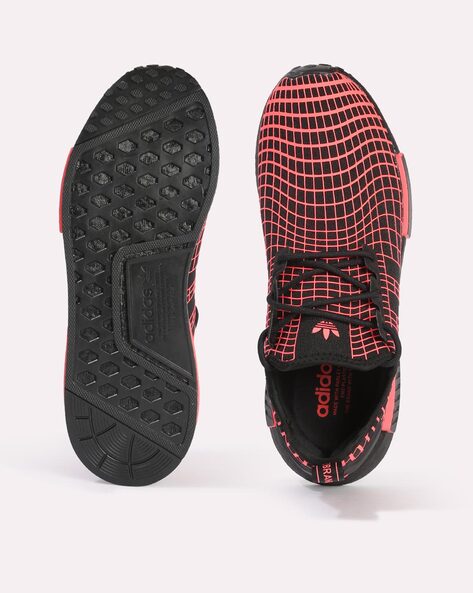 Nmd black store red bottom