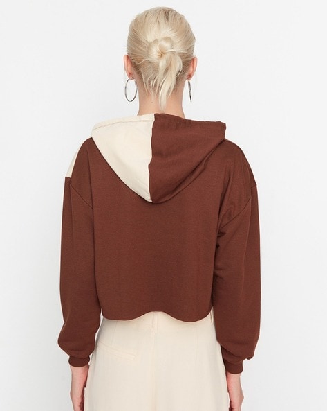 Buy Brown & Beige Sweatshirt & Hoodies for Women by TRENDYOL Online