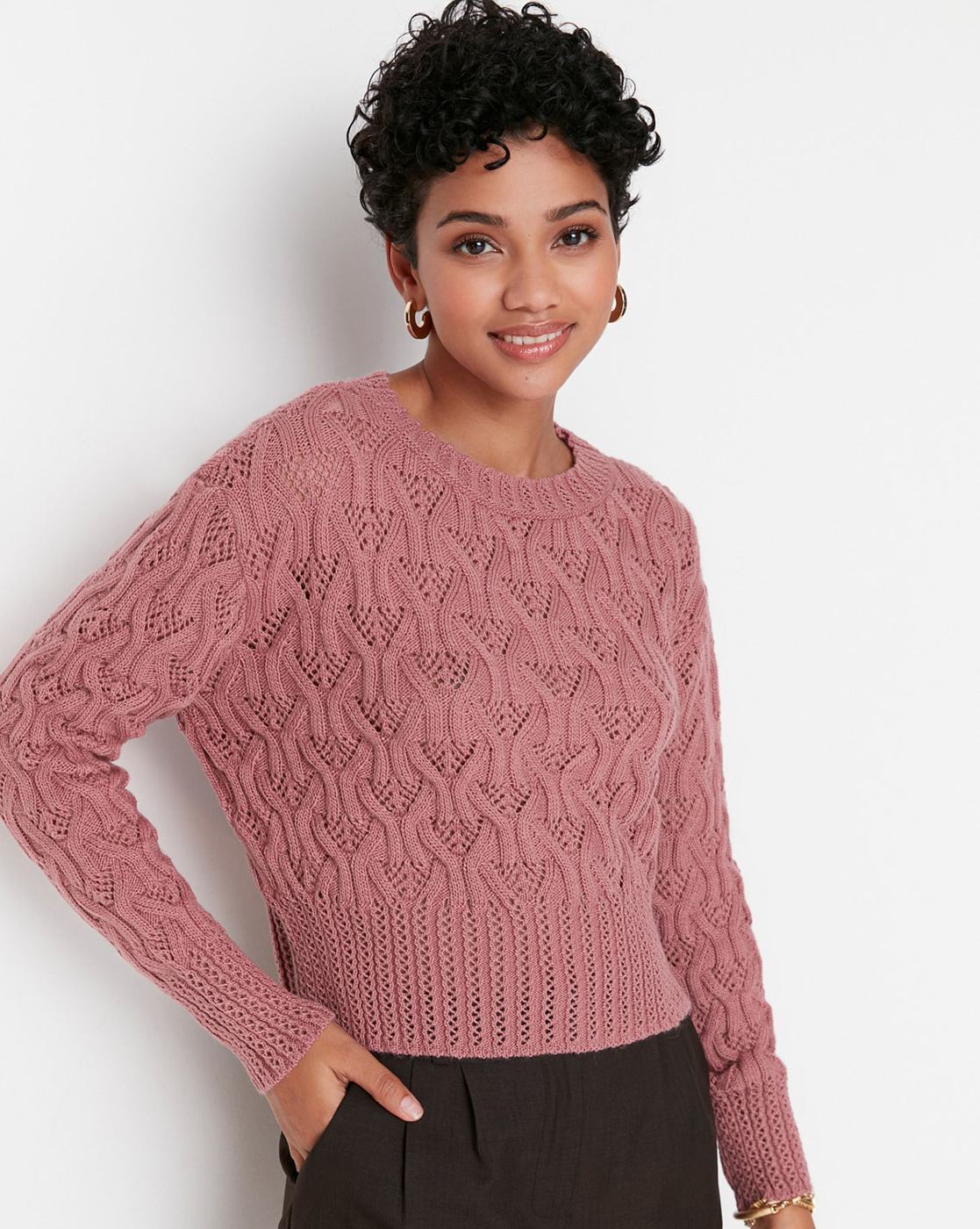 Buy Rose Gold Sweaters & Cardigans for Women by TRENDYOL