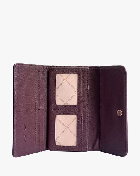 Croc-Embossed Tri-Fold Wallet