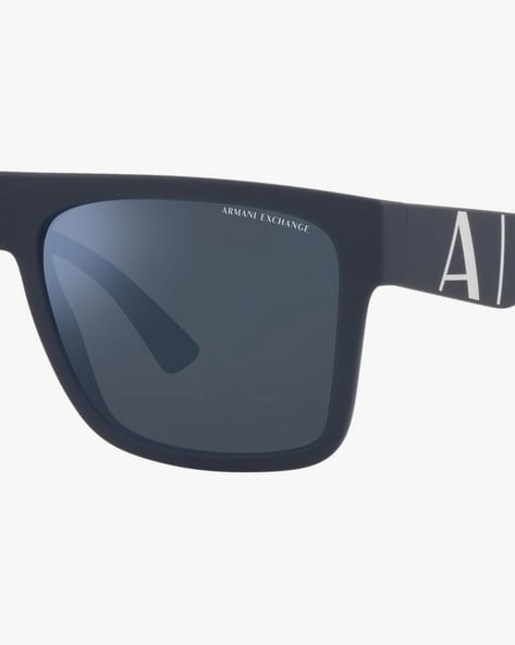 Buy ARMANI EXCHANGE 0AX4113S Full Rim Rectangle Sunglasses Blue