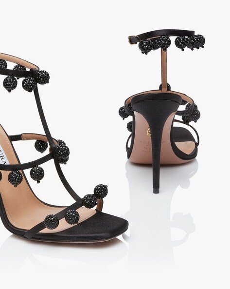 Aquazzura black online sandals