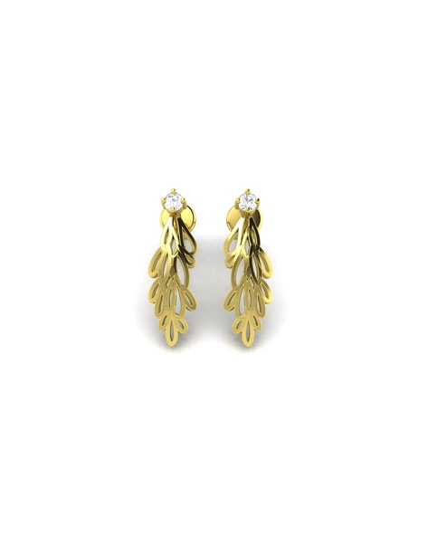 Vintage Gold Tone Textured Leaf Screw on Earrings Signed PATO - Etsy