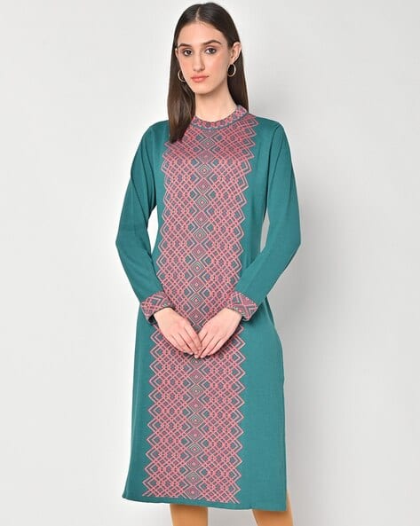 Buy Keiko Intarsia-Knit Sweater Dress Online | Ajio.com Buy Keiko Intarsia-Knit Sweater Dress Online | Ajio.com