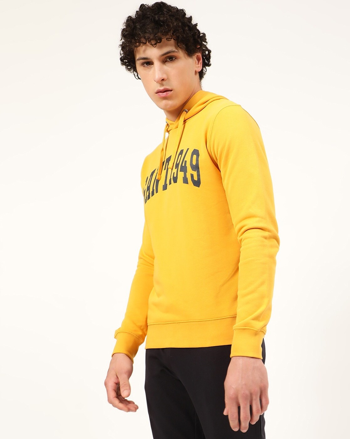 Express yellow outlet hoodie