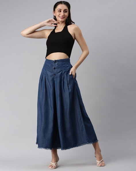 Womens Wide Leg Cotton Linen Pants Solid Color Elastic High Wasited Pleated Wide  Leg Split Palazzo Pants with Drawstring at Amazon Women's Clothing store