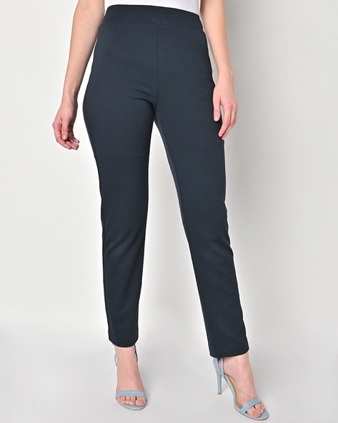 High-Rise Slim Fit Trousers