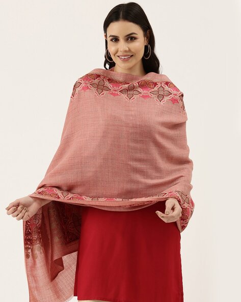 Woolen Embroidered Shawl Price in India