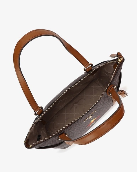 Buy Michael Kors Sullivan Small Saffiano Leather Top-Zip Tote Bag, Brown  Color Women