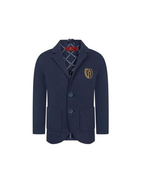 Buy AIGNER Full-Sleeve Coats with Button Closure Blue Color Boys