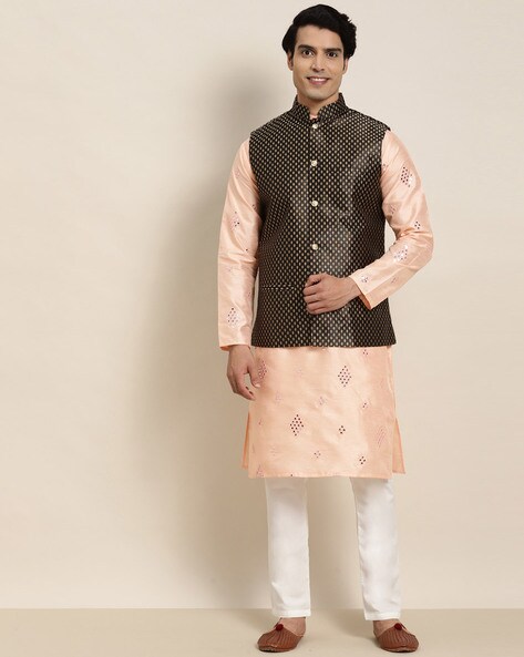 Buy Chikankari Mirror Work Nehru Jacket for Men, Modi Jacket Men, Designer  Nehru Jacket for Wedding, Ethnic Nehru Jacket for Haldi Online in India -  Etsy