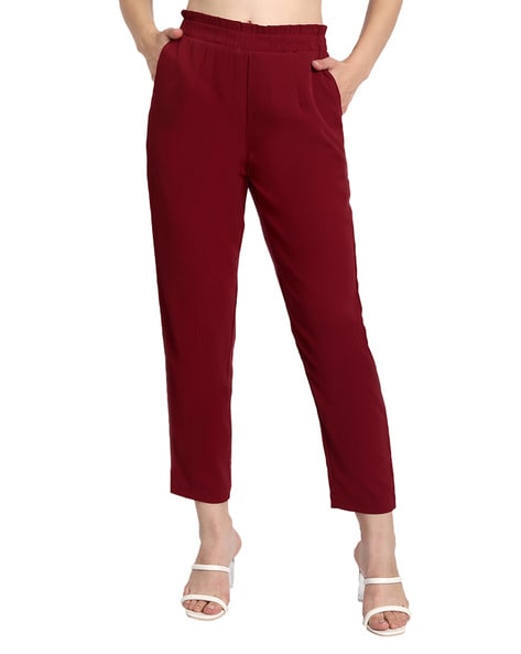 Belavine High-Rise Slim Fit Trousers