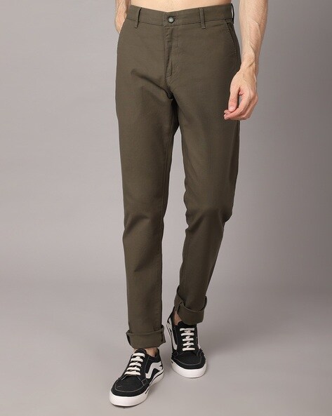 Cantabil Men's Beige Formal Trousers