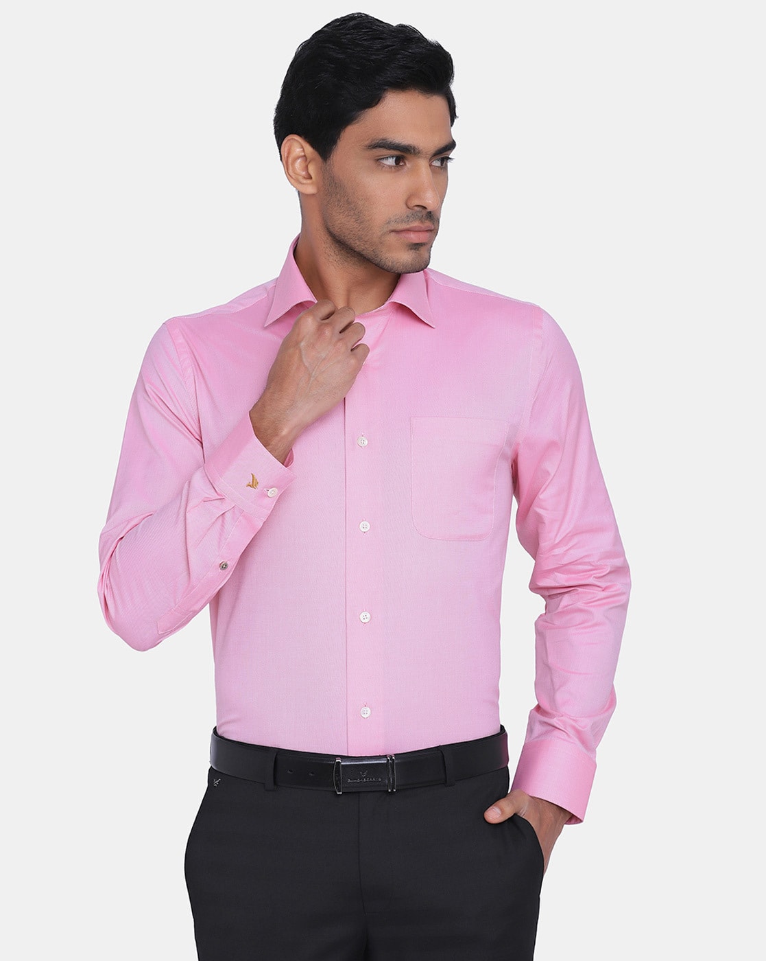 Blackberrys Pink Slim Fit Shirts