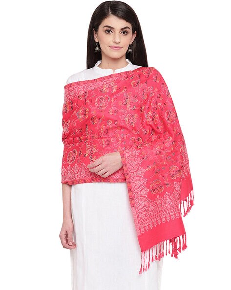 Woven Shawl with Fringed Border Price in India