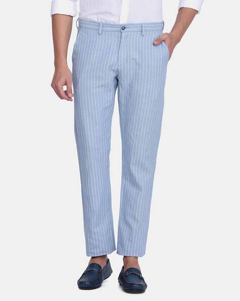 ICHI Ruti Stripe Trousers - Navy Blue – What About This