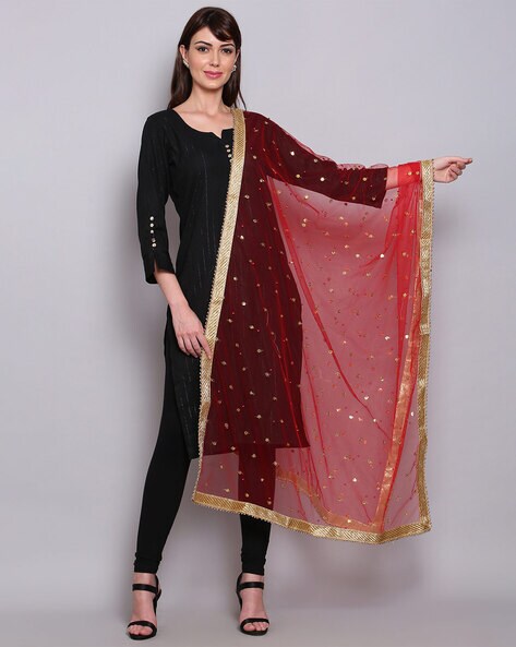 Embellished Silk Dupatta Price in India