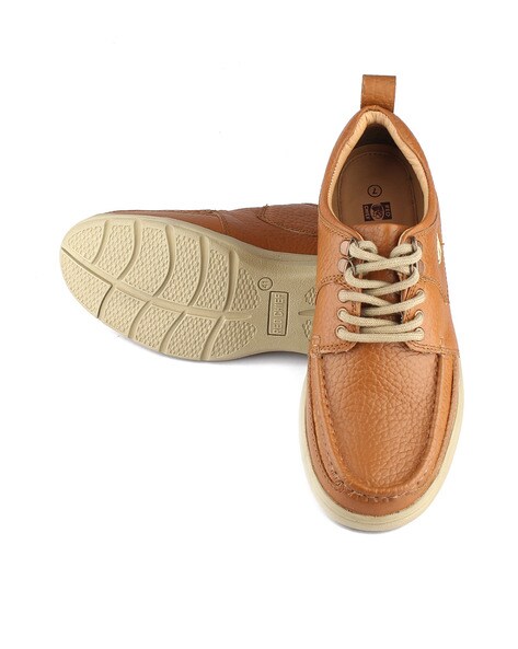 red chief tan & dark brown sneakers