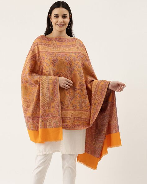 Floral Weave Jamawar Shawl Price in India