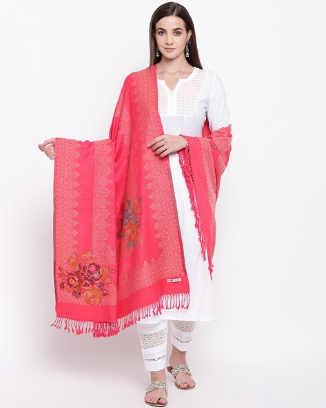 Floral Woven Shawl Price in India