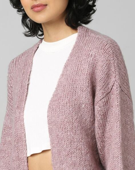 Pink open shop front cardigan