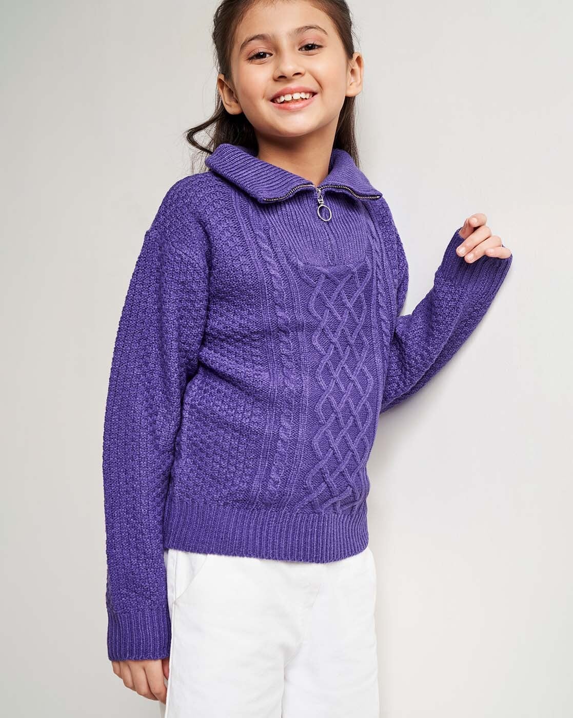 Girls purple clearance jumper