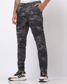 Buy Men Grey Camouflage Printed Trousers online  Looksgudin