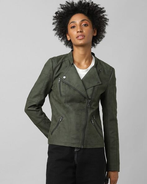 Buy Sharp Green Jackets & Coats for Women by ONLY Online | Ajio.com