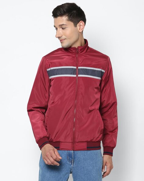 Buy Allen Solly Sport Men Maroon Solid Padded Jacket - Jackets for Men  20479034 | Myntra