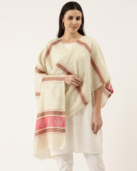 Striped Polyester Shawl Price in India