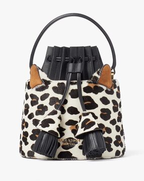 Buy KATE SPADE Buttercup Leopard Haircalf Small Bucket Bag | White Color  Women | AJIO LUXE