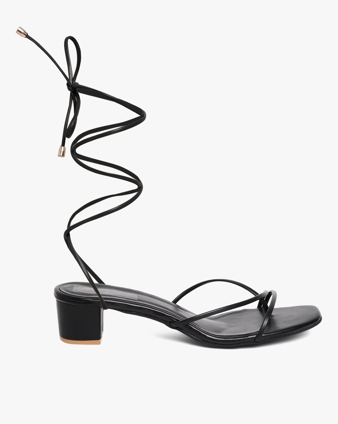 Black spaghetti strap discount heels