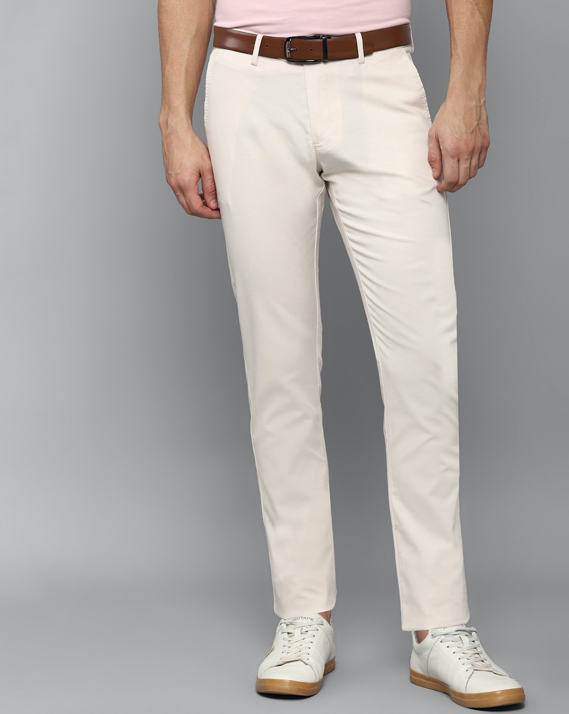 Buy Men Grey Original Slim Fit Solid Regular Trousers online  Looksgudin