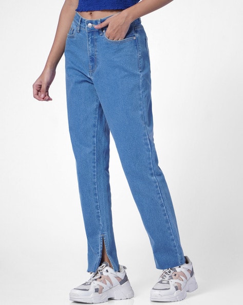 High-Rise Straight Fit Jeans