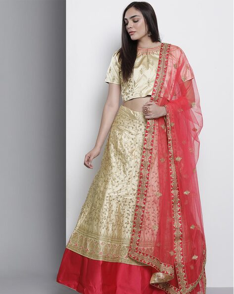 Buy Designer Sarees, Salwar Kameez, Kurtis & Tunic and Lehenga Choli.Grand Beige  Lehenga Choli