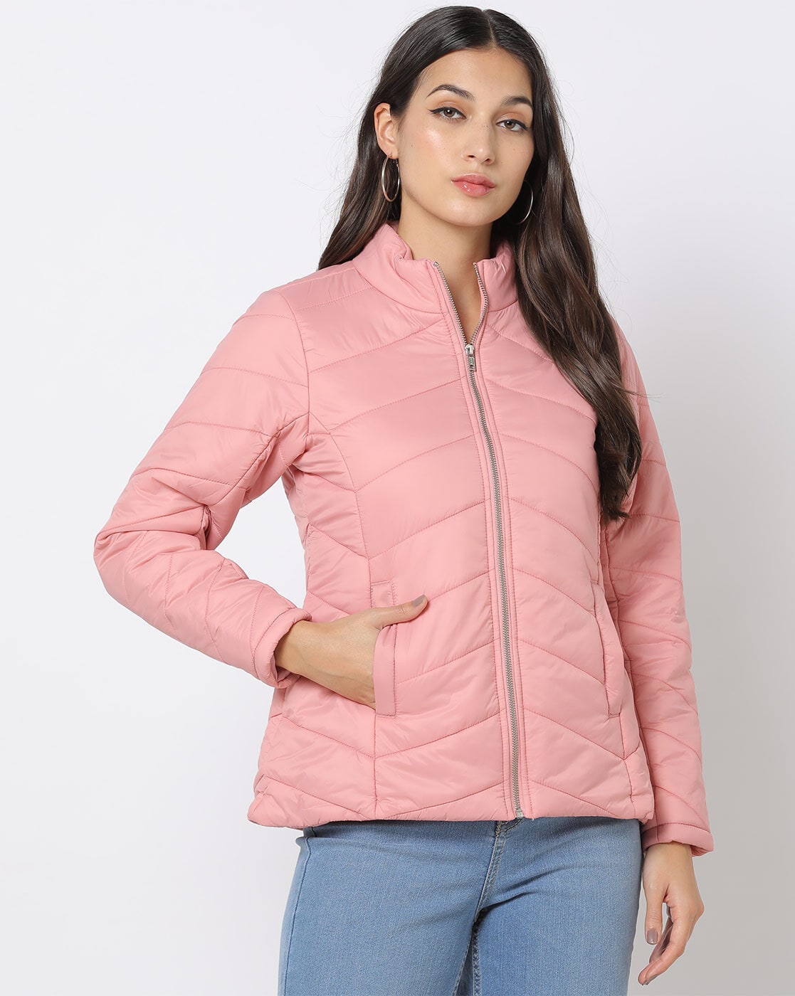 Buy Pink Jackets & Coats for Women by DNMX Online | Ajio.com