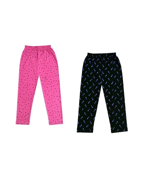 Buy Black & Yellow Trousers & Pants for Girls by INDIWEAVES Online