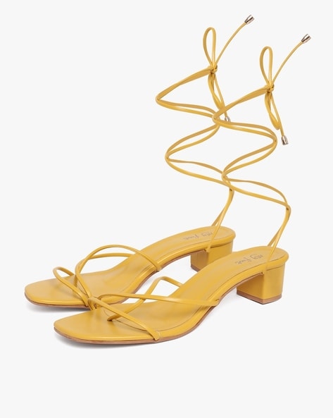 BNWT Zara gold gladiators tie up flats sandals #tampinesMRT, Women's  Fashion, Footwear, Sandals on Carousell