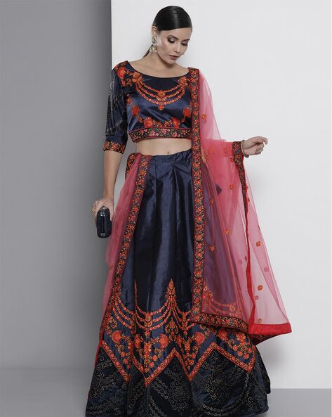 Shop Sabyasachi Bridal Lehenga Blouse Replica Online |ArtistryC | Lehenga  choli, Navy blue lehenga, Bridal lehenga choli