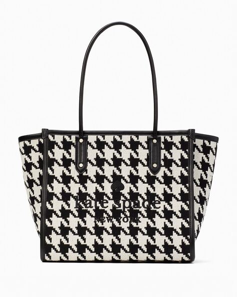 Buy KATE SPADE Ella Medium Tote Bag | Black & White Color Women | AJIO LUXE