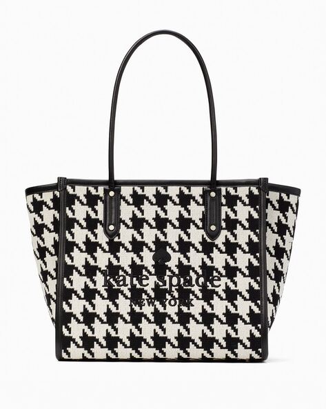 Kate spade beach bag black and white sale