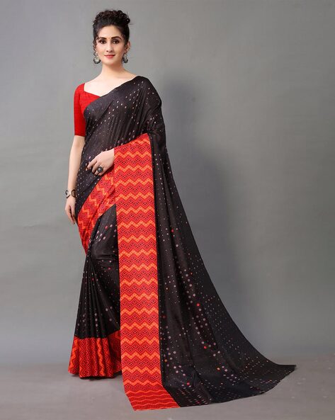 Black Mysore Silk Saree - Hastakala