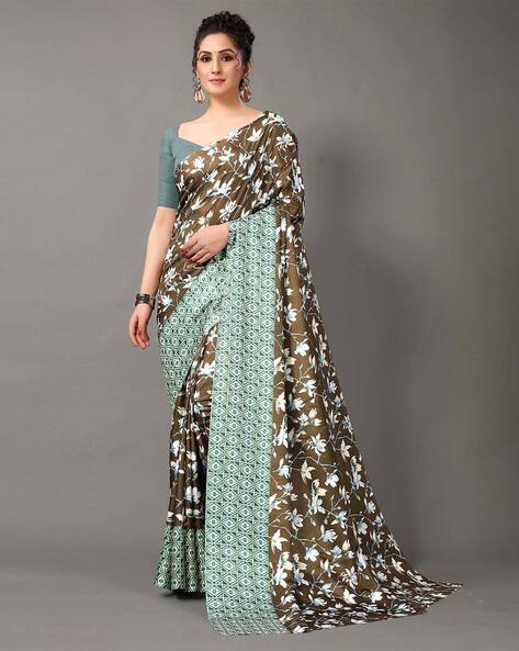 Buy Olive Sarees for Women by Hritika Online