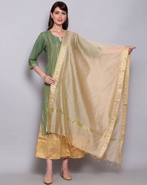 Paisley Woven Dupatta with Tassels Price in India