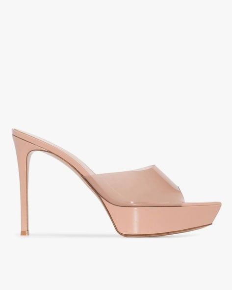 Lib Stiletto Heels Peep Toe Chain Decorated Ankle Strap Dorsay Pumps - Peach  Gold in Sexy Heels & Platforms - $92.39