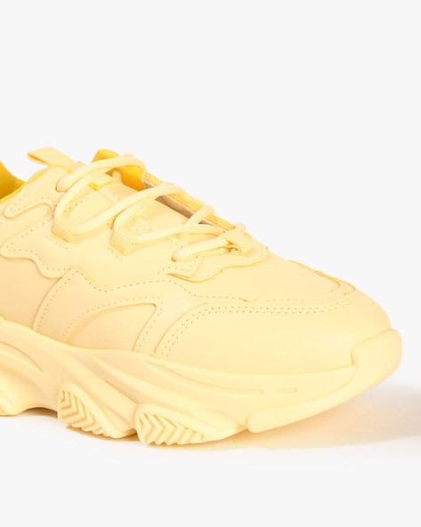 Yellow hot sale chunky shoes