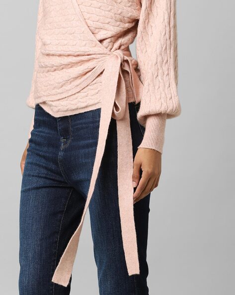 Womens wrap over on sale cardigan