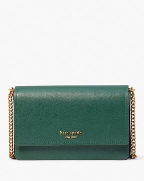 Buy KATE SPADE Morgan Flap Chain Wallet | Arugula Color Women | AJIO LUXE